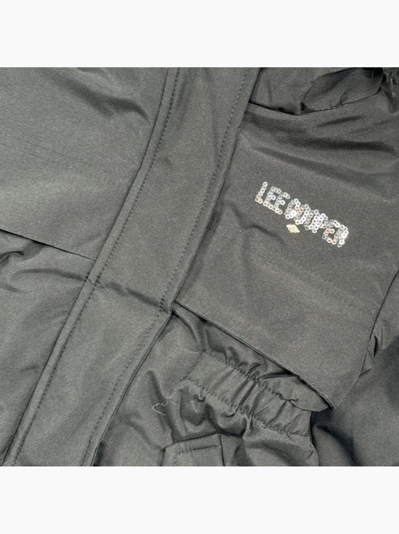 Lee Cooper - Parka meisje bedrukt Zwart - Kiabi