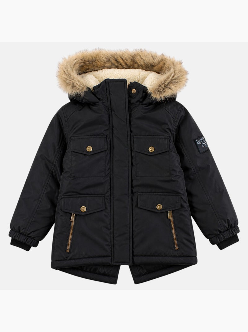 Lee Cooper - Parka meisje bedrukt Zwart - Kiabi
