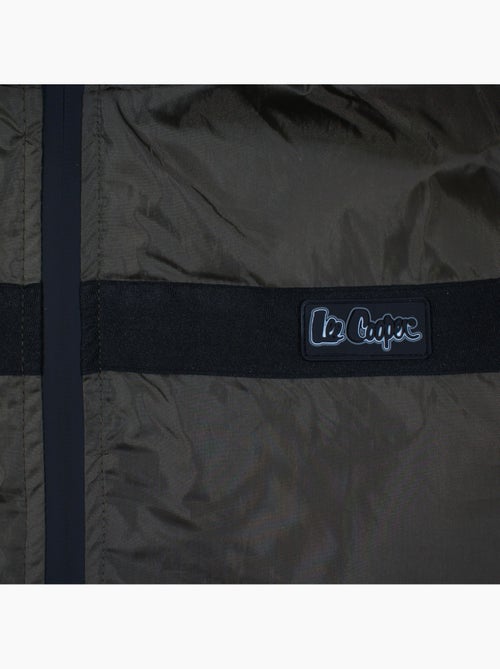 Lee cooper - parka zippée à capuche bordée de fausse fourrure - Kiabi