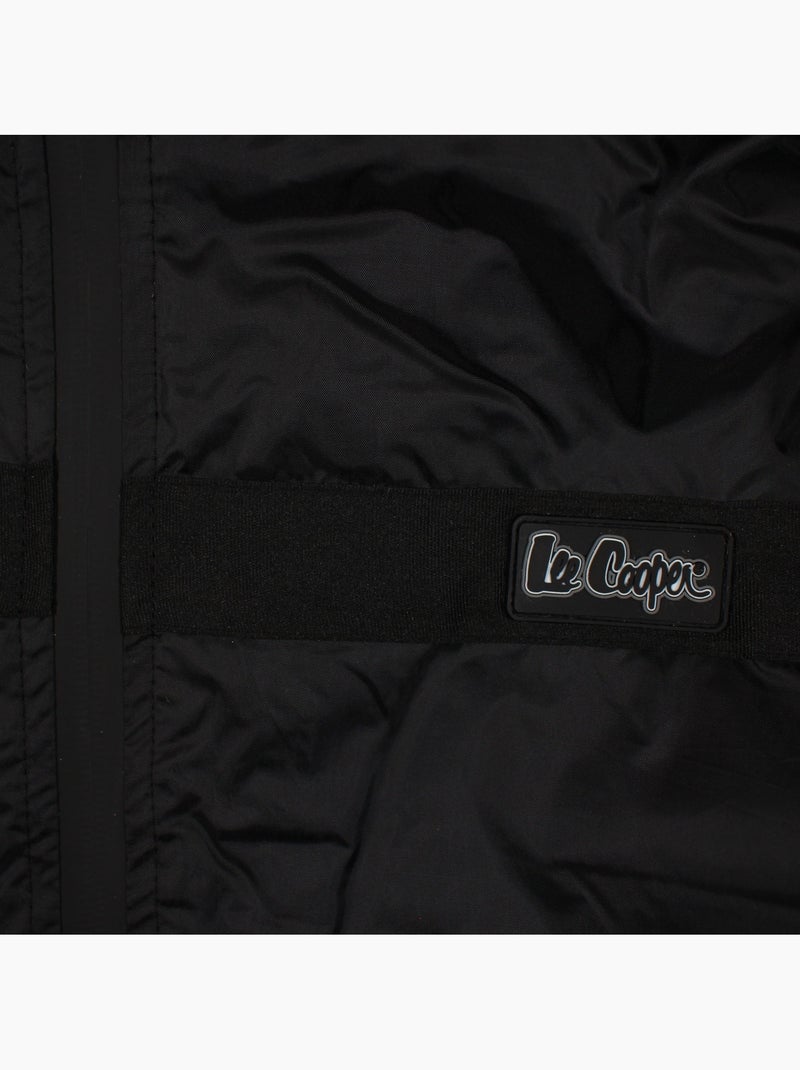 Lee cooper - parka zippée à capuche bordée de fausse fourrure Noir - Kiabi
