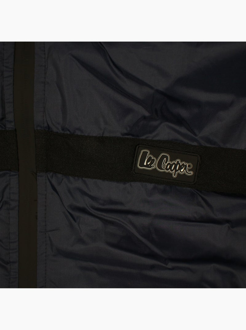Lee cooper - parka zippée à capuche, poches zippées et capuche bordée de fausse fourrure Bleu marine - Kiabi