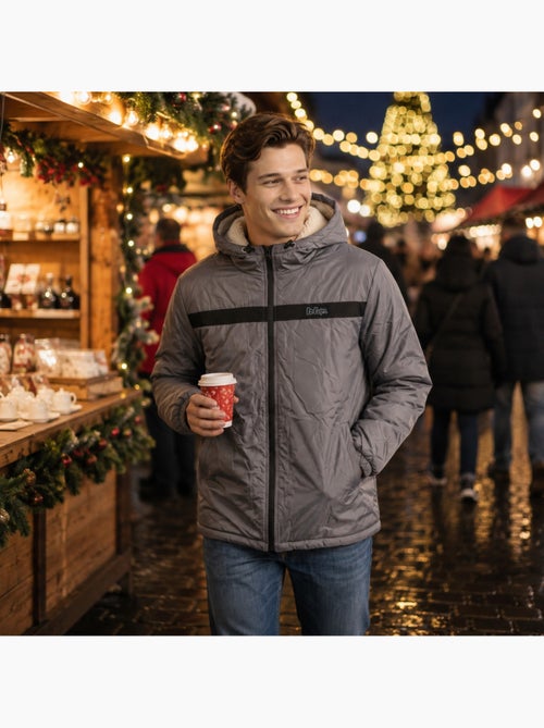 Lee cooper - parka zippée à capuche, poches zippées et capuche bordée de fausse fourrure - Kiabi Lee cooper - parka zippée à capuche, poches zippées et capuche bordée de fausse fourrure - Kiabi