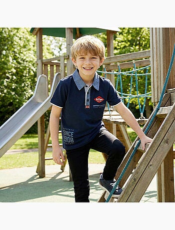 Lee Cooper - Polo avec col chemise ouverture boutonnée