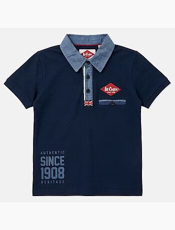 Lee Cooper - Polo avec col chemise ouverture boutonnée