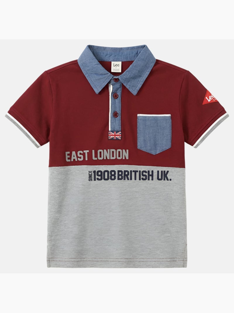 Lee Cooper - Polo garçon manches courtes Rouge - Kiabi