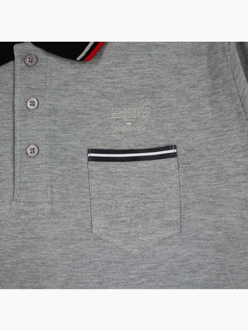 Lee Cooper - Polo homme à manches courtes Gris - Kiabi