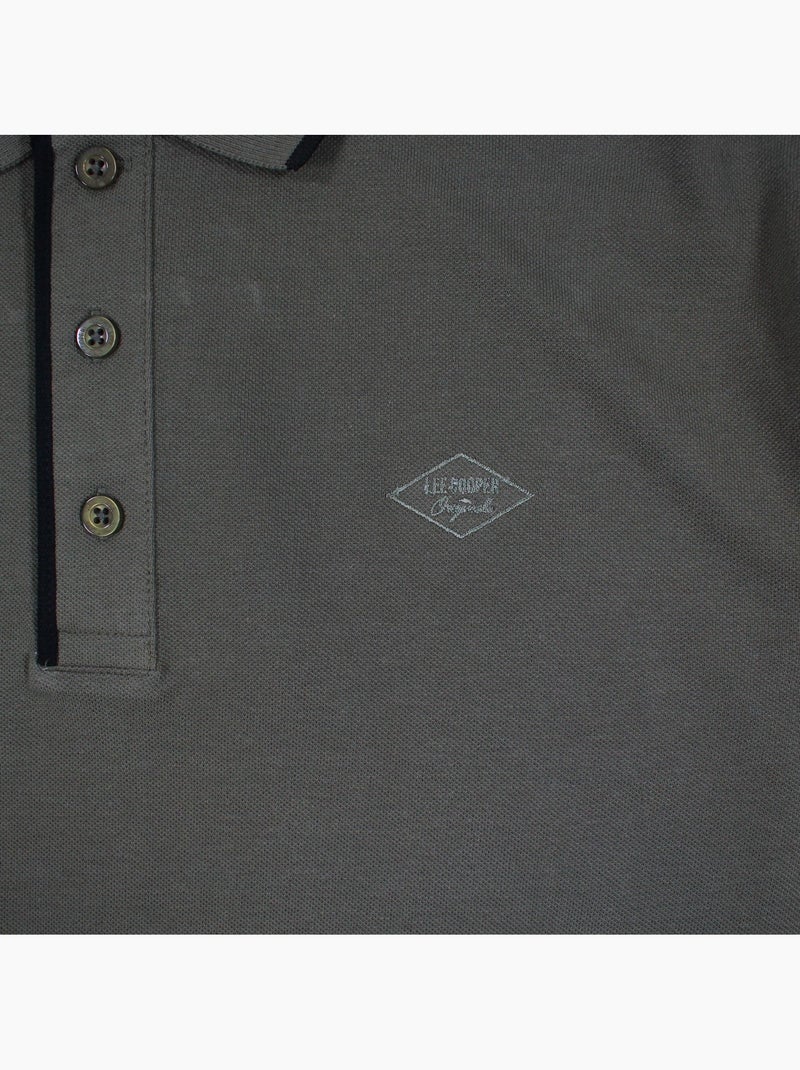 Lee Cooper - Polo homme à manches courtes Kaki - Kiabi