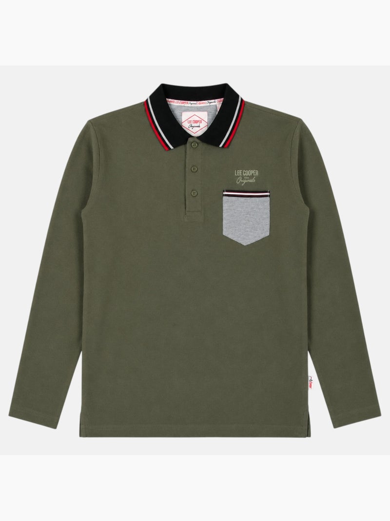 Lee Cooper - Polo homme à manches courtes Kaki - Kiabi