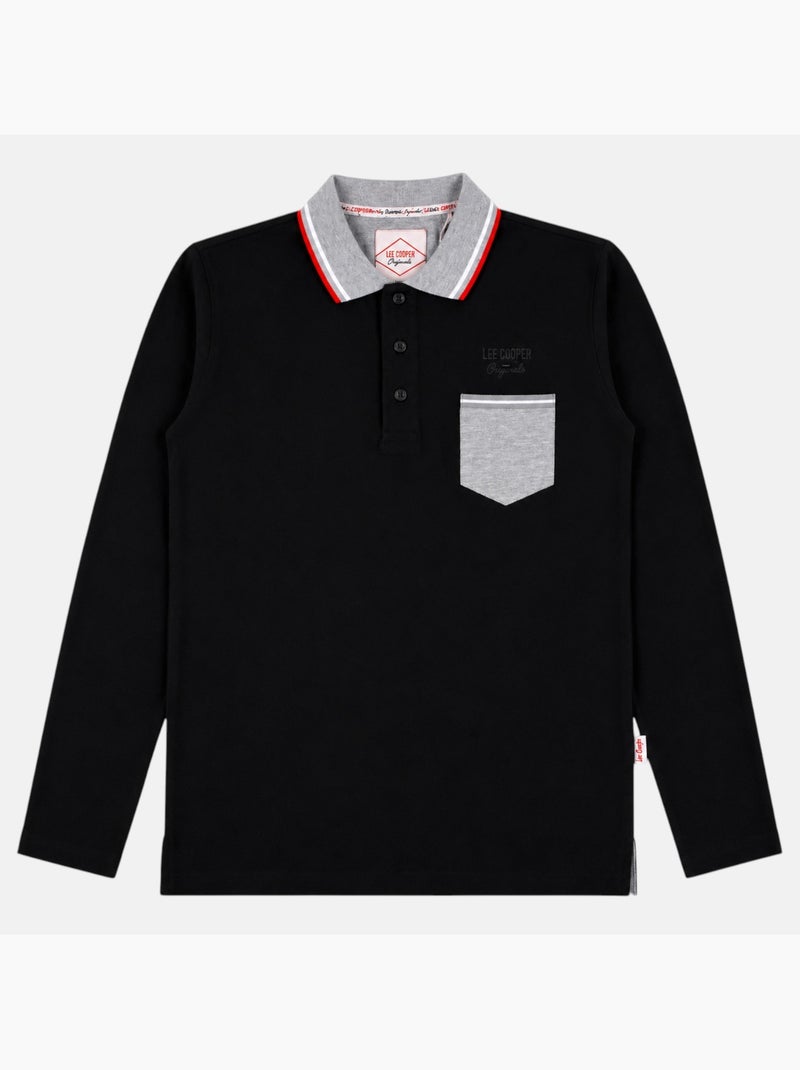 Lee Cooper - Polo homme à manches courtes Noir - Kiabi