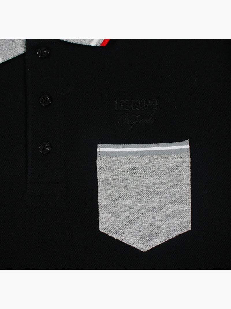 Lee Cooper - Polo homme à manches courtes Noir - Kiabi