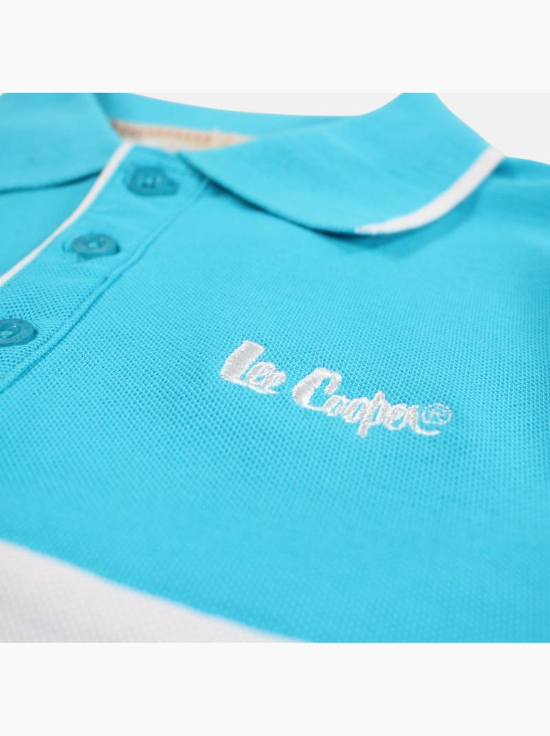 Lee Cooper - Polo korte mouwen jongen bedrukt Blauw - Kiabi