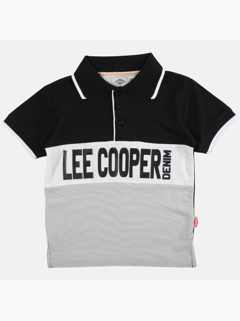 Lee Cooper - Polo korte mouwen jongen bedrukt Grijs - Kiabi