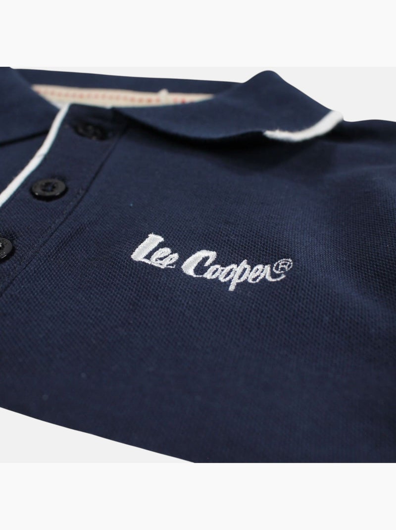 Lee Cooper - Polo korte mouwen jongen bedrukt Marineblauw - Kiabi