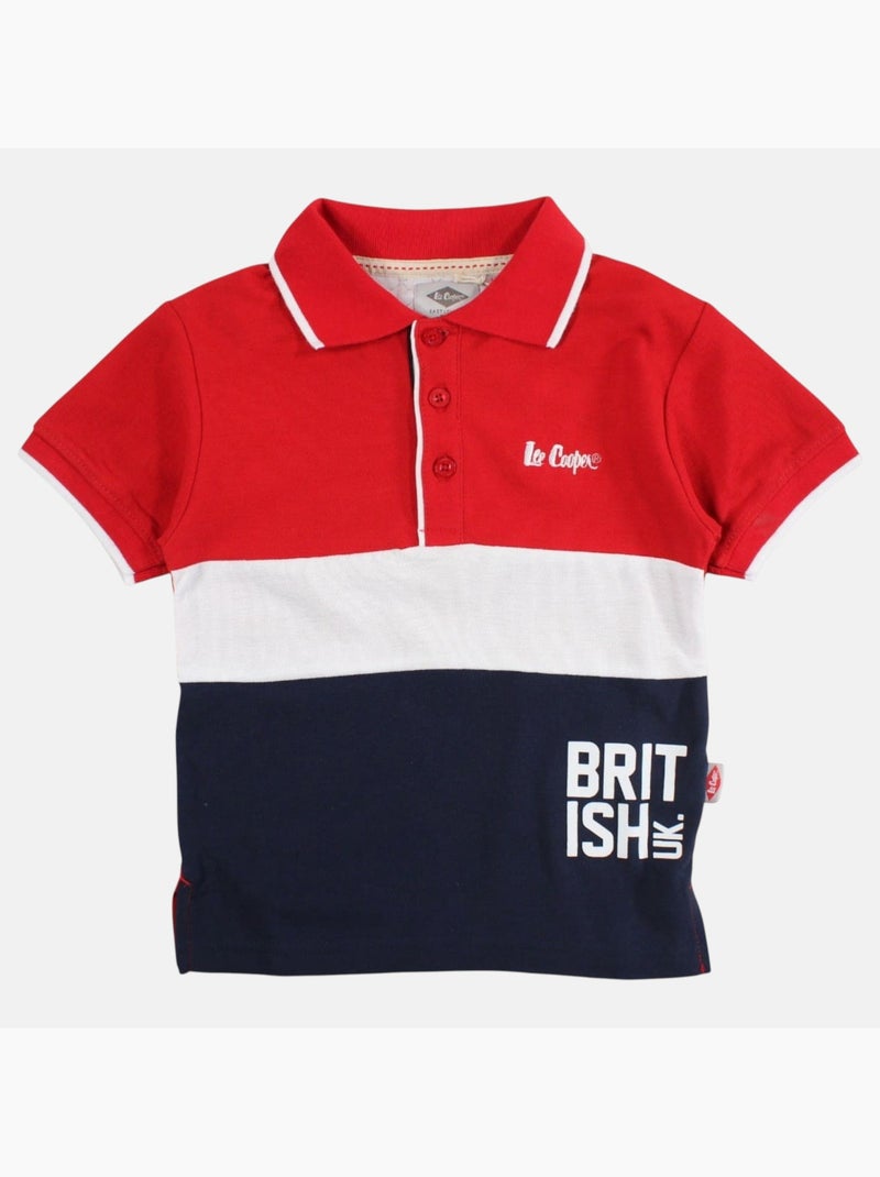 Lee Cooper - Polo korte mouwen jongen bedrukt Rood - Kiabi