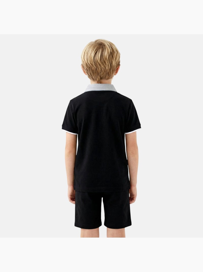 Lee Cooper - Polo korte mouwen  jongen Zwart - Kiabi