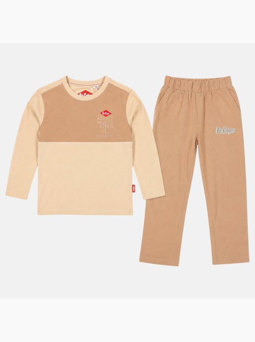 Lee cooper - pyjama à empiècements contrastés, col rond et manches longues - Kiabi Lee cooper - pyjama à empiècements contrastés, col rond et manches longues - Kiabi