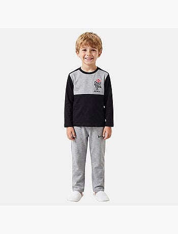 Lee cooper - pyjama à empiècements contrastés, col rond et manches longues