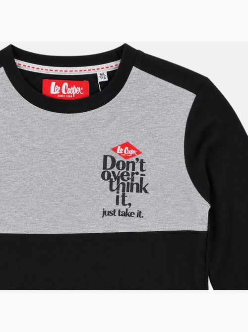 Lee cooper - pyjama à empiècements contrastés, col rond et manches longues - Kiabi