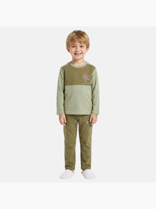 Lee cooper - pyjama à empiècements contrastés, col rond et manches longues - Kiabi Lee cooper - pyjama à empiècements contrastés, col rond et manches longues - Kiabi
