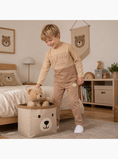 Lee cooper - pyjama imprimé à empiècements contrastés, col rond et manches longues - Kiabi Lee cooper - pyjama imprimé à empiècements contrastés, col rond et manches longues - Kiabi