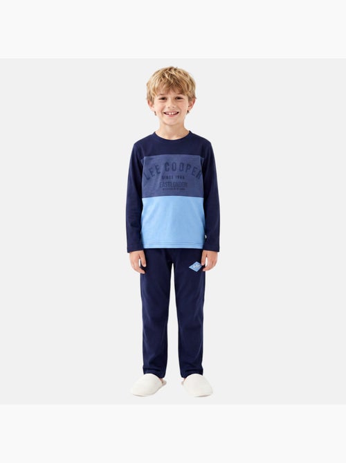 Lee cooper - pyjama imprimé à empiècements contrastés, col rond et manches longues - Kiabi Lee cooper - pyjama imprimé à empiècements contrastés, col rond et manches longues - Kiabi