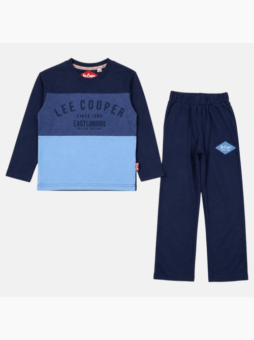Lee cooper - pyjama imprimé à empiècements contrastés, col rond et manches longues - Kiabi Lee cooper - pyjama imprimé à empiècements contrastés, col rond et manches longues - Kiabi