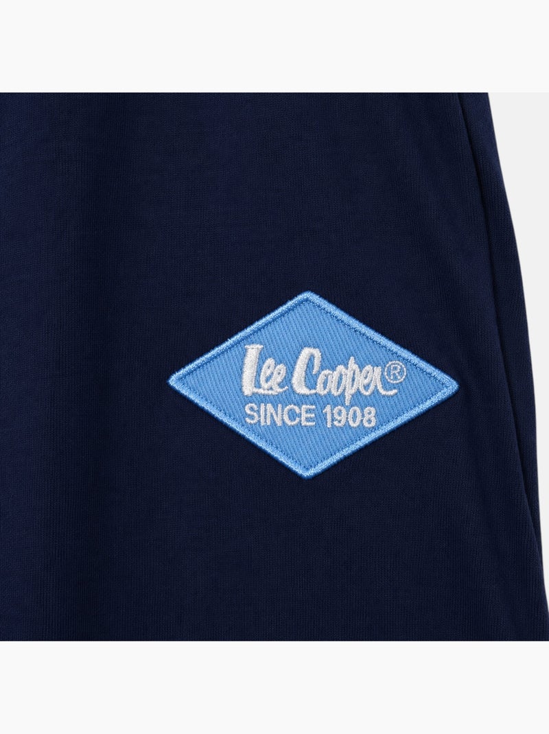 Lee cooper - pyjama imprimé à empiècements contrastés, col rond et manches longues Bleu marine - Kiabi