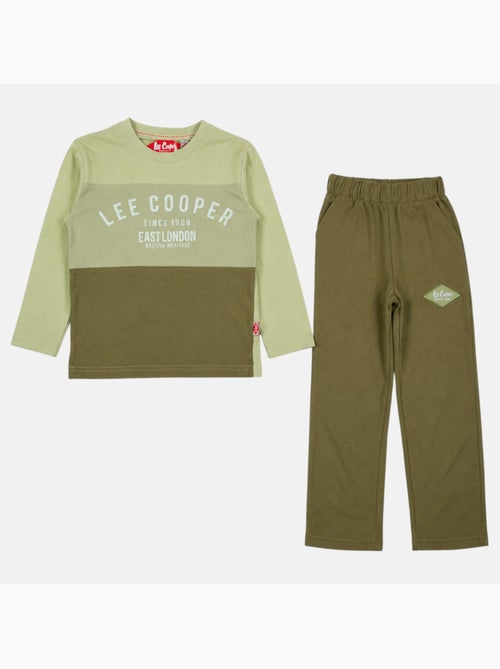 Lee cooper - pyjama imprimé à empiècements contrastés, col rond et manches longues - Kiabi Lee cooper - pyjama imprimé à empiècements contrastés, col rond et manches longues - Kiabi