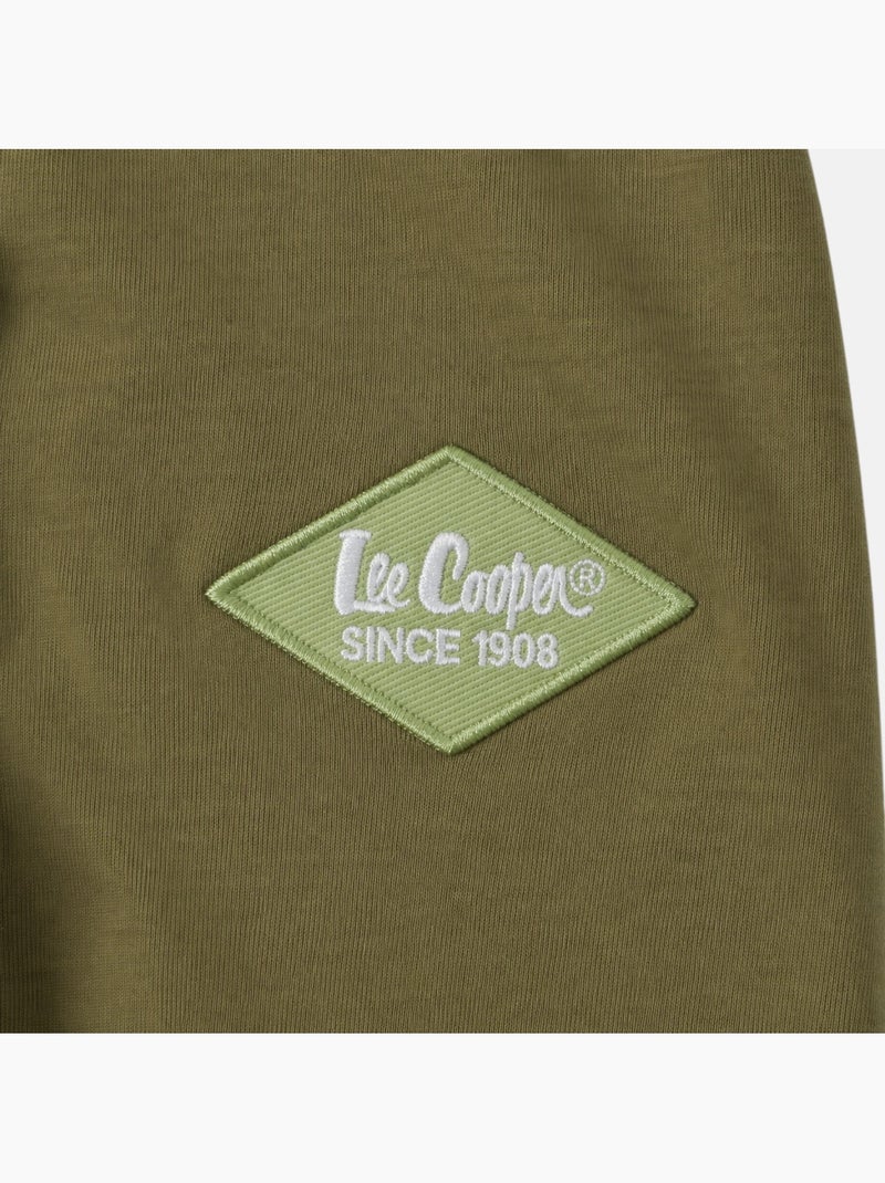 Lee cooper - pyjama imprimé à empiècements contrastés, col rond et manches longues Kaki - Kiabi