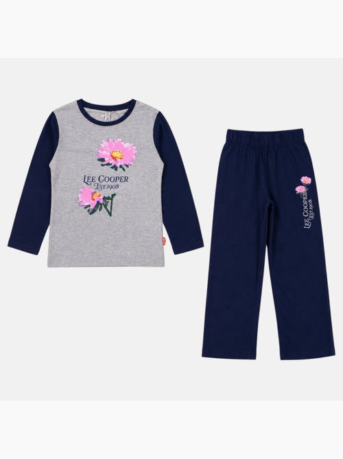 Lee cooper - pyjama imprimé fleurs, col rond et manches longues - Kiabi