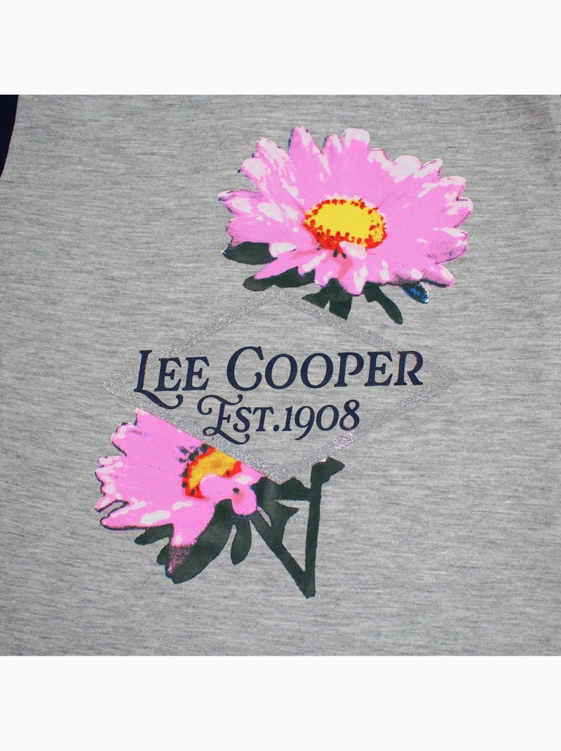 Lee cooper - pyjama imprimé fleurs, col rond et manches longues Bleu marine - Kiabi