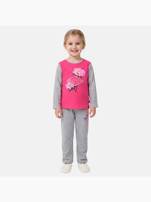 Lee cooper - pyjama imprimé fleurs, col rond et manches longues - Kiabi