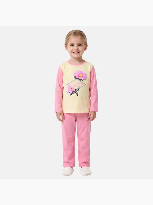 Lee cooper - pyjama imprimé fleurs, col rond et manches longues - Kiabi