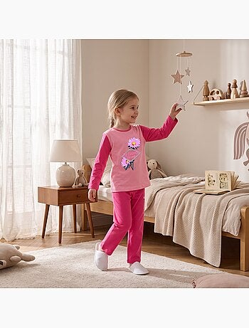 Lee cooper - pyjama imprimé fleurs, col rond et manches longues