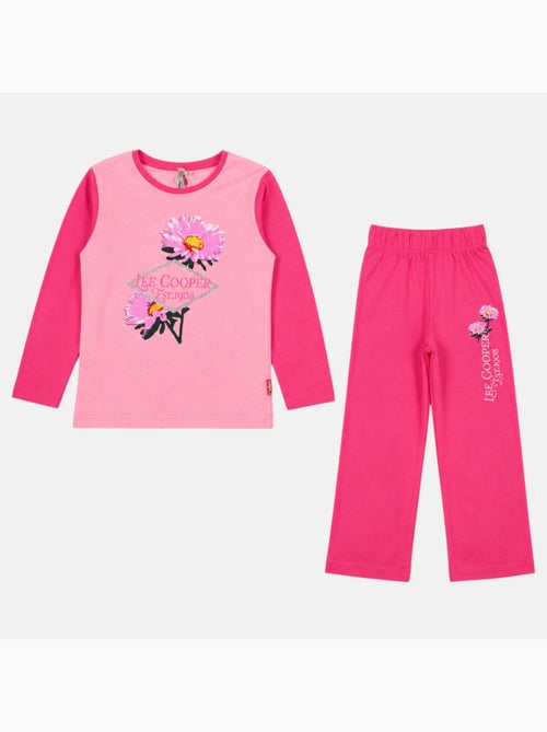 Lee cooper - pyjama imprimé fleurs, col rond et manches longues - Kiabi