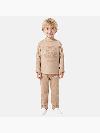 Lee cooper - pyjama imprimé manches longues, col rond