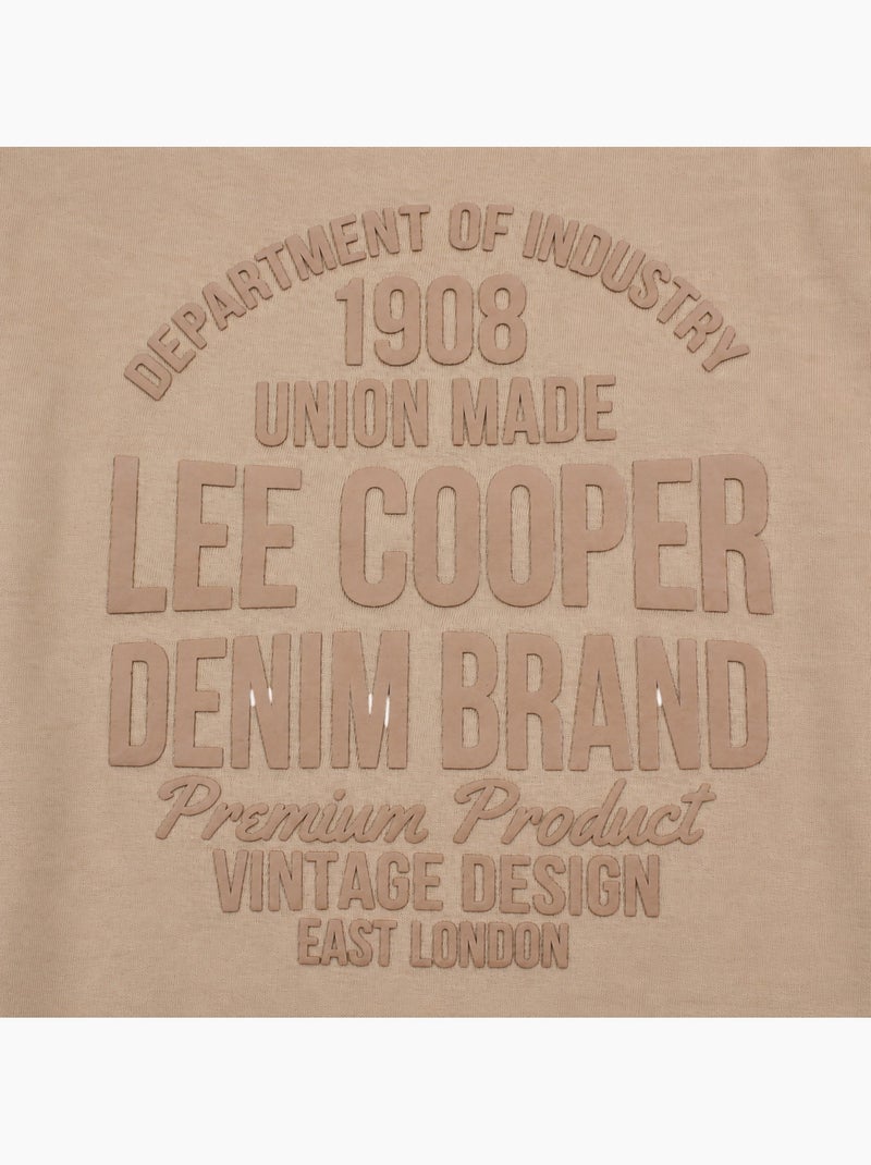Lee cooper - pyjama imprimé manches longues, col rond Beige - Kiabi