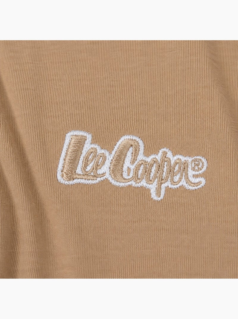 Lee cooper - pyjama imprimé manches longues, col rond Beige - Kiabi