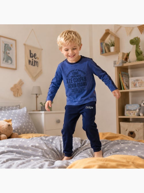 Lee cooper - pyjama imprimé manches longues, col rond - Kiabi