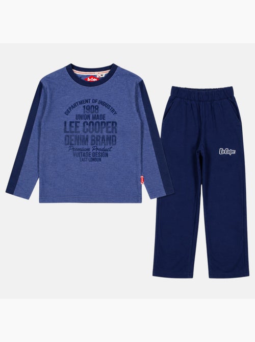 Lee cooper - pyjama imprimé manches longues, col rond - Kiabi