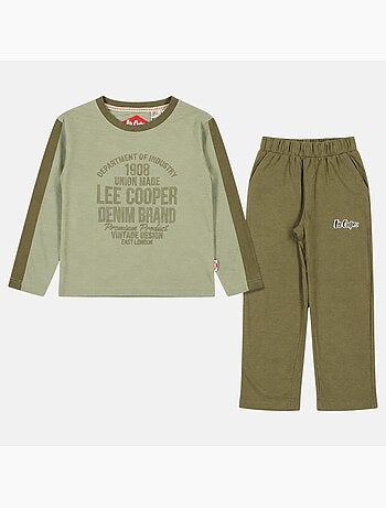 Lee cooper - pyjama imprimé manches longues, col rond