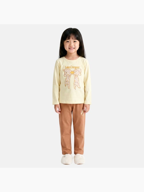 Lee cooper - pyjama imprimé nœuds, col rond et manches longues - Kiabi