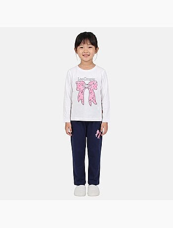 Lee cooper - pyjama imprimé nœuds, col rond et manches longues