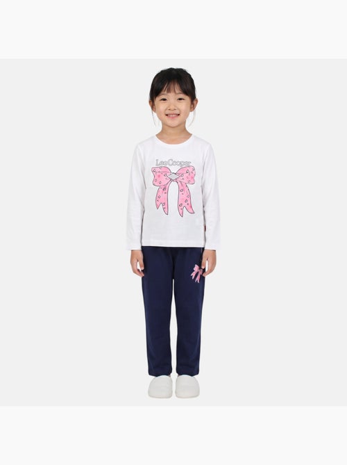 Lee cooper - pyjama imprimé nœuds, col rond et manches longues - Kiabi