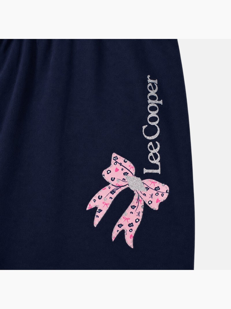 Lee cooper - pyjama imprimé nœuds, col rond et manches longues Blanc - Kiabi