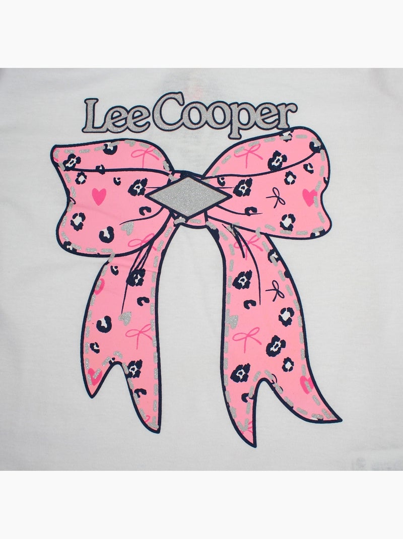 Lee cooper - pyjama imprimé nœuds, col rond et manches longues Blanc - Kiabi