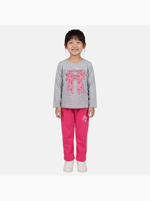 Lee cooper - pyjama imprimé nœuds, col rond et manches longues - Kiabi