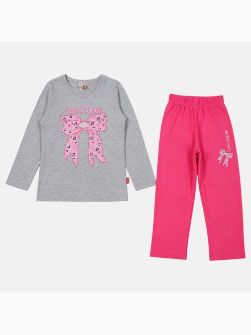 Lee cooper - pyjama imprimé nœuds, col rond et manches longues - Kiabi