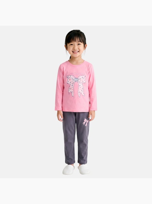 Lee cooper - pyjama imprimé nœuds, col rond et manches longues - Kiabi