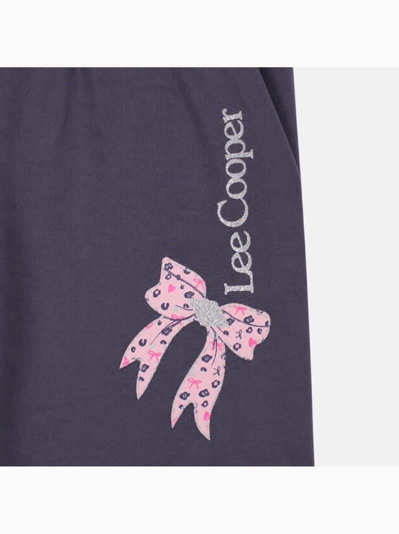 Lee cooper - pyjama imprimé nœuds, col rond et manches longues Rose - Kiabi